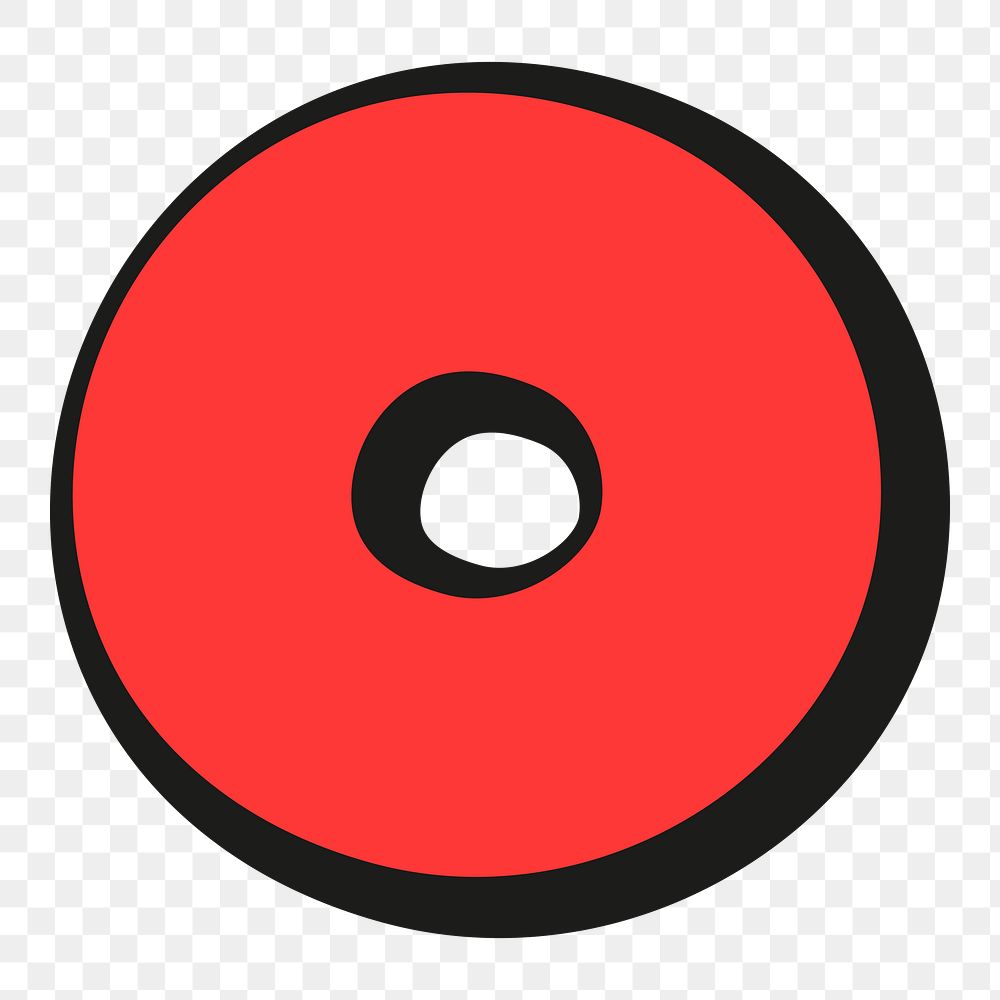 Red ring shape png, transparent background