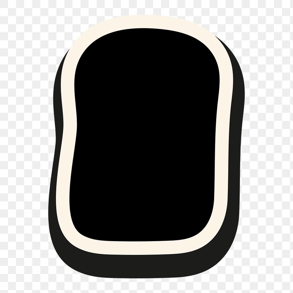 Black rectangle shape png, transparent background
