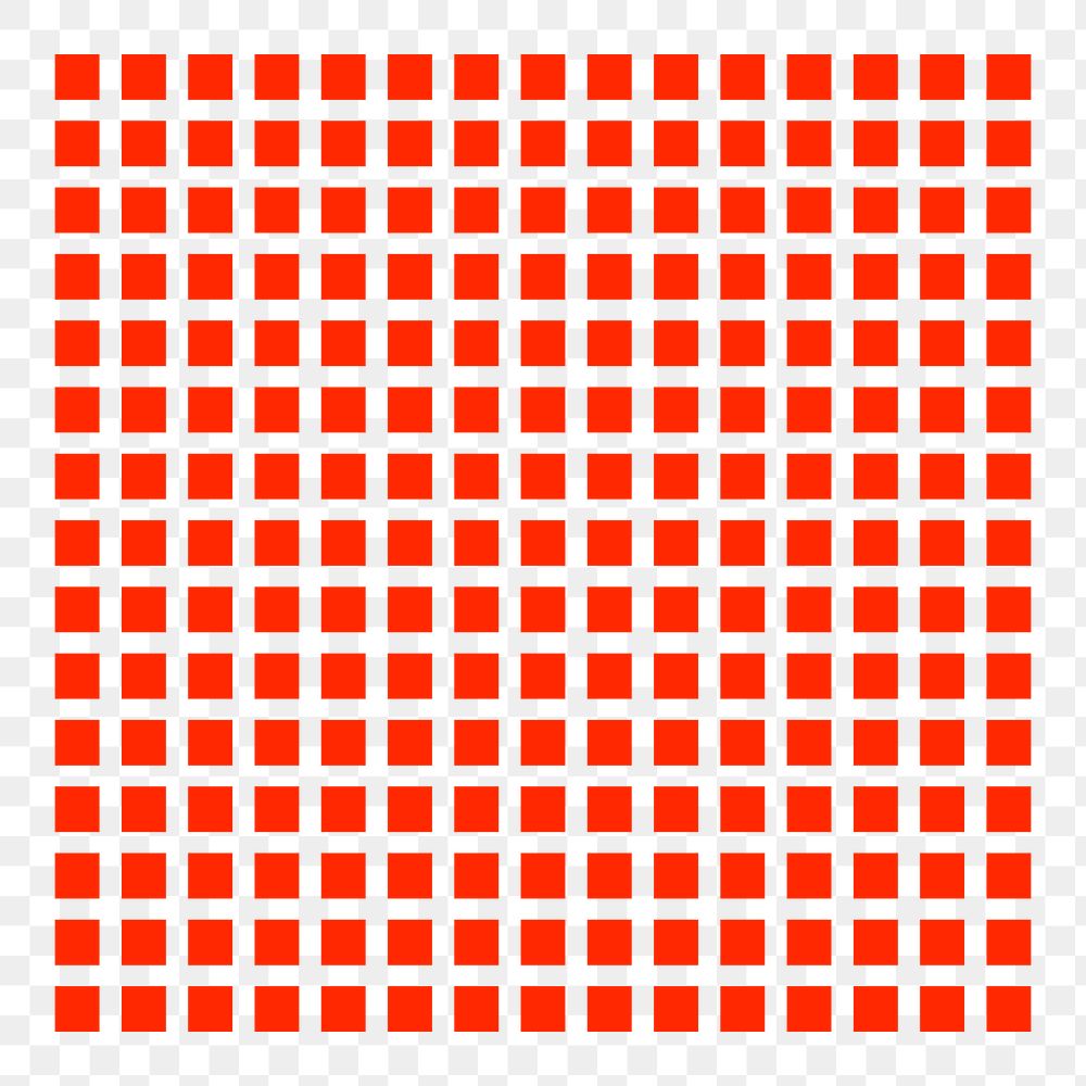 Red patterned square png, transparent background
