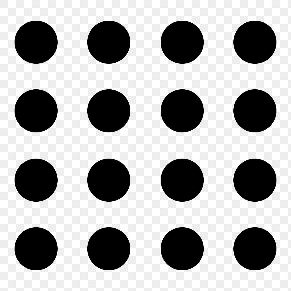 Dotted pattern square png shape, transparent background