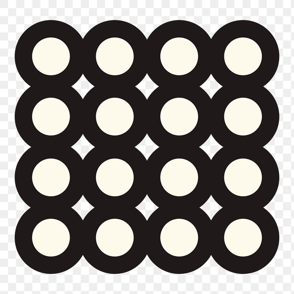 Dotted pattern square png shape, transparent background