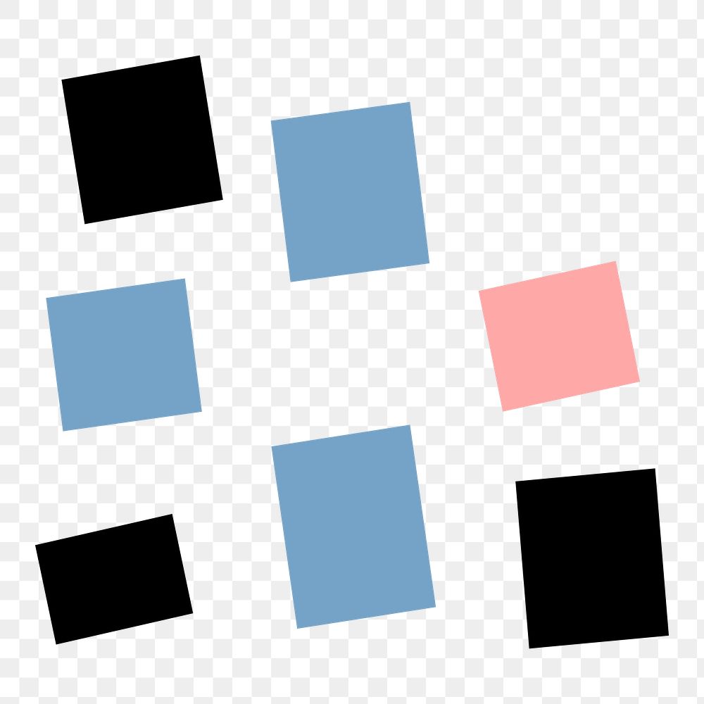 Little blue squares png, transparent background