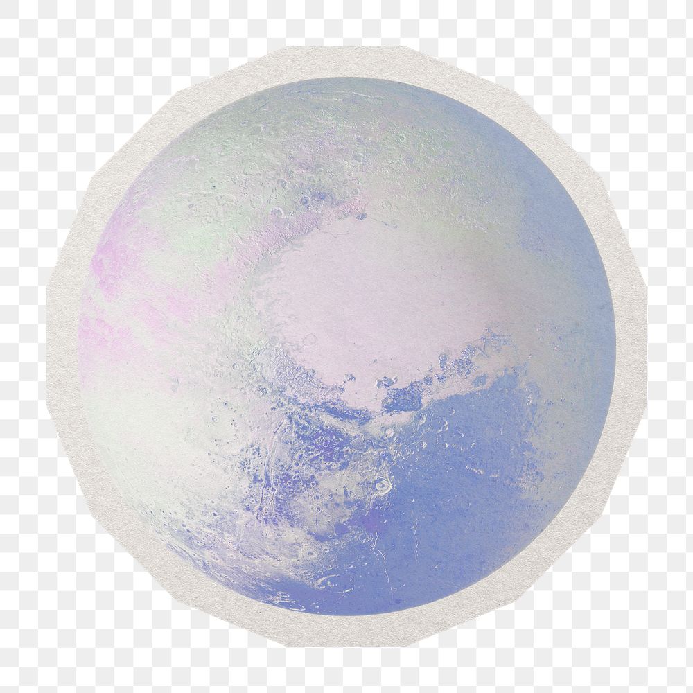 PNG silver moon sticker with white border, transparent background