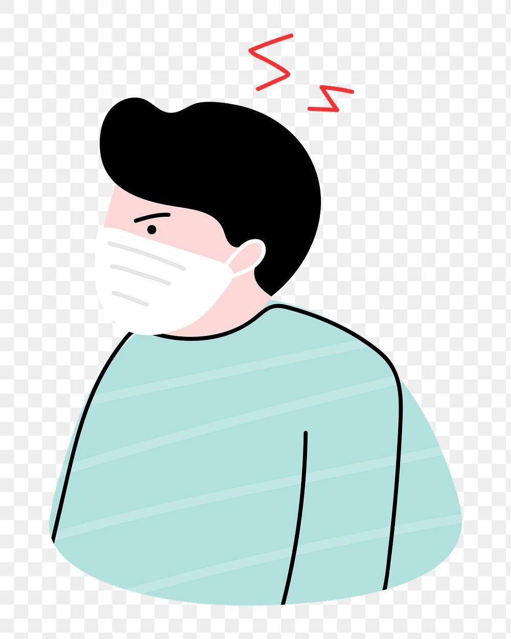 Angry man png, transparent background