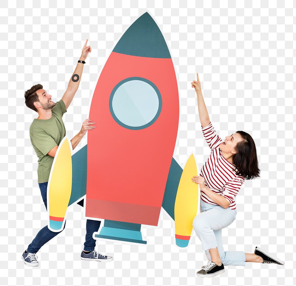 Rocket png element, transparent background