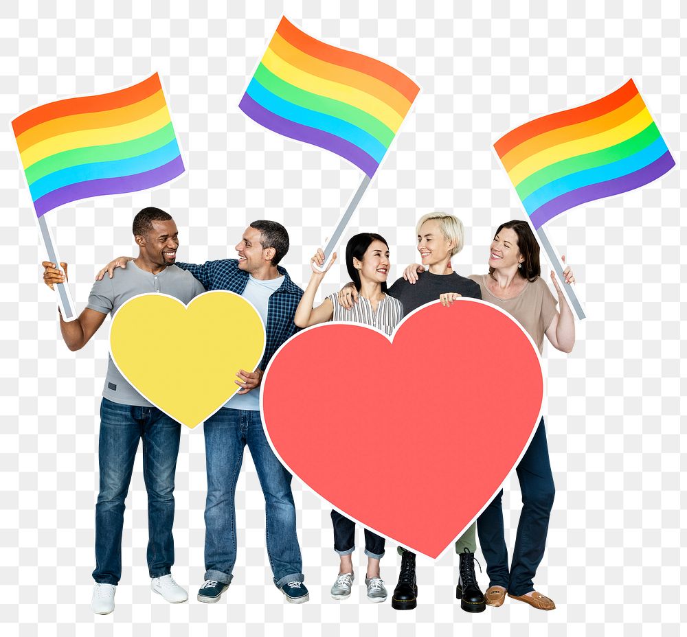 LGBT png element, transparent background
