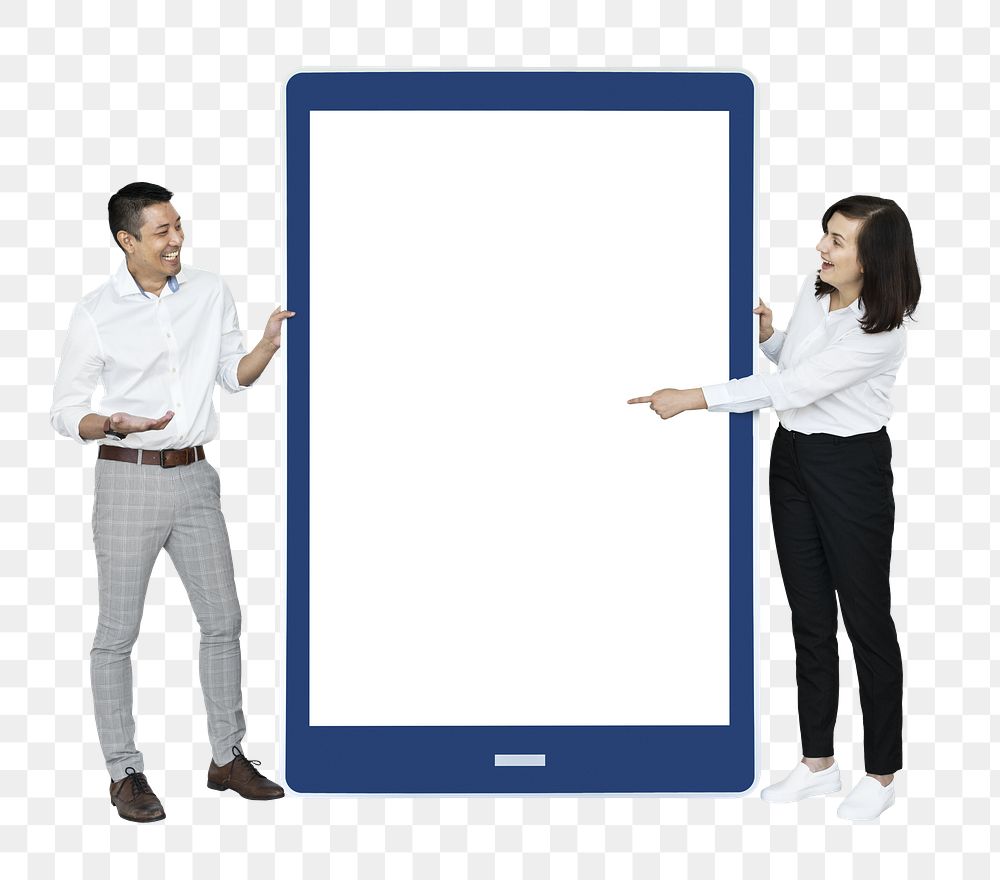 Tablet png element, transparent background