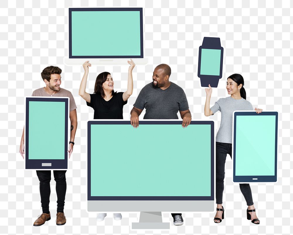 Digital devices png element, transparent background