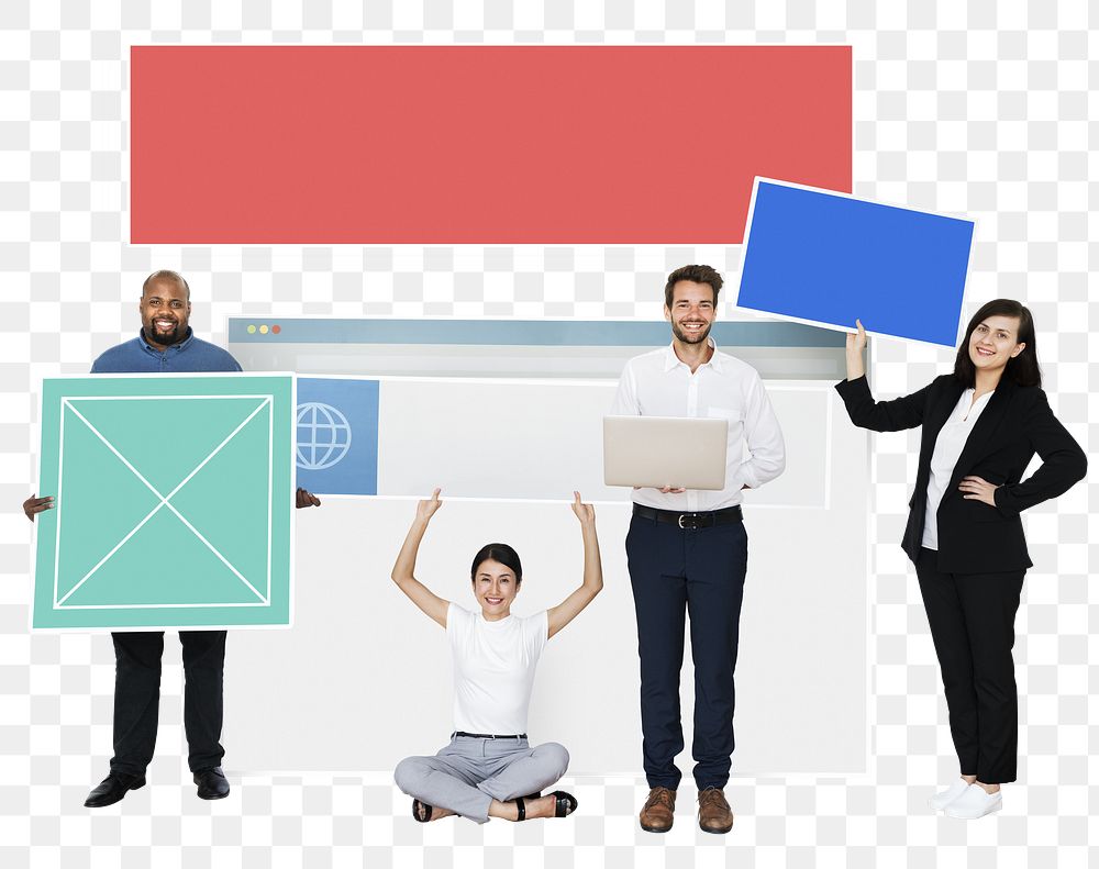 Web developers png element, transparent background