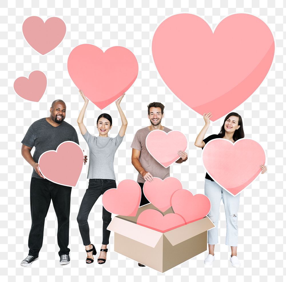 Love png element, transparent background