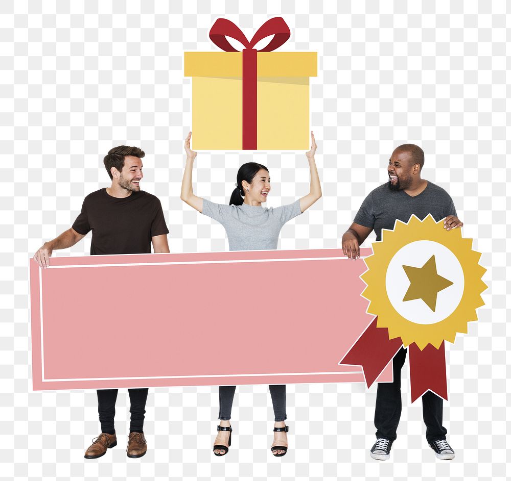 Gift voucher png element, transparent background