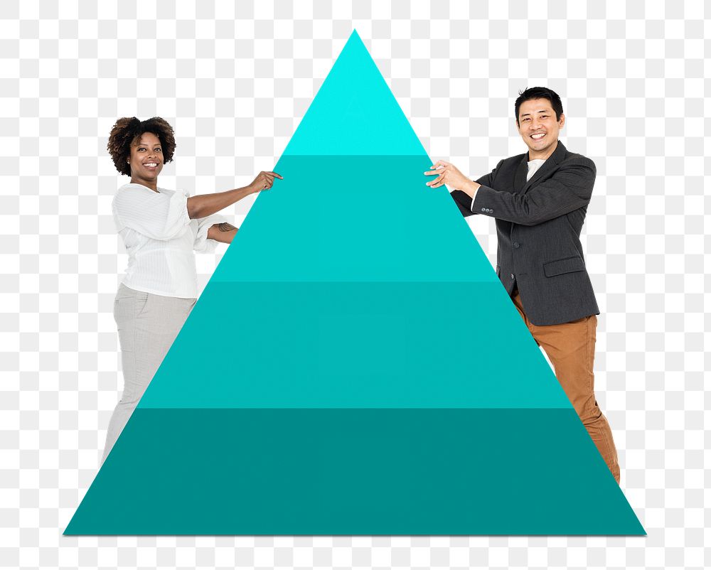 Png Businesspeople pyramid idea, transparent background