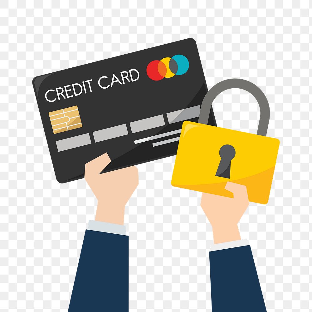 Credit card png illustration, transparent background