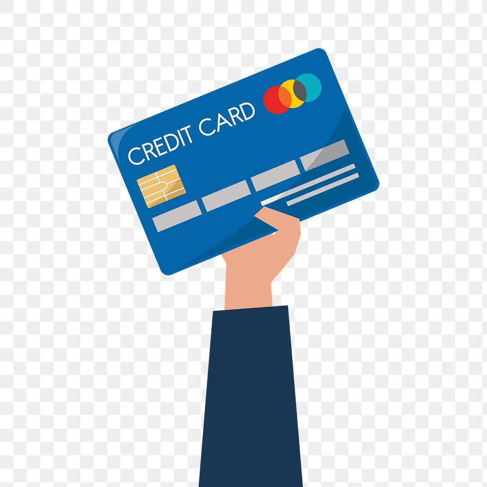 Credit card png illustration, transparent background
