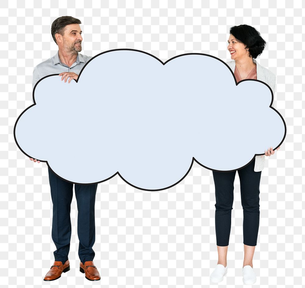 Cloud network png element, transparent background