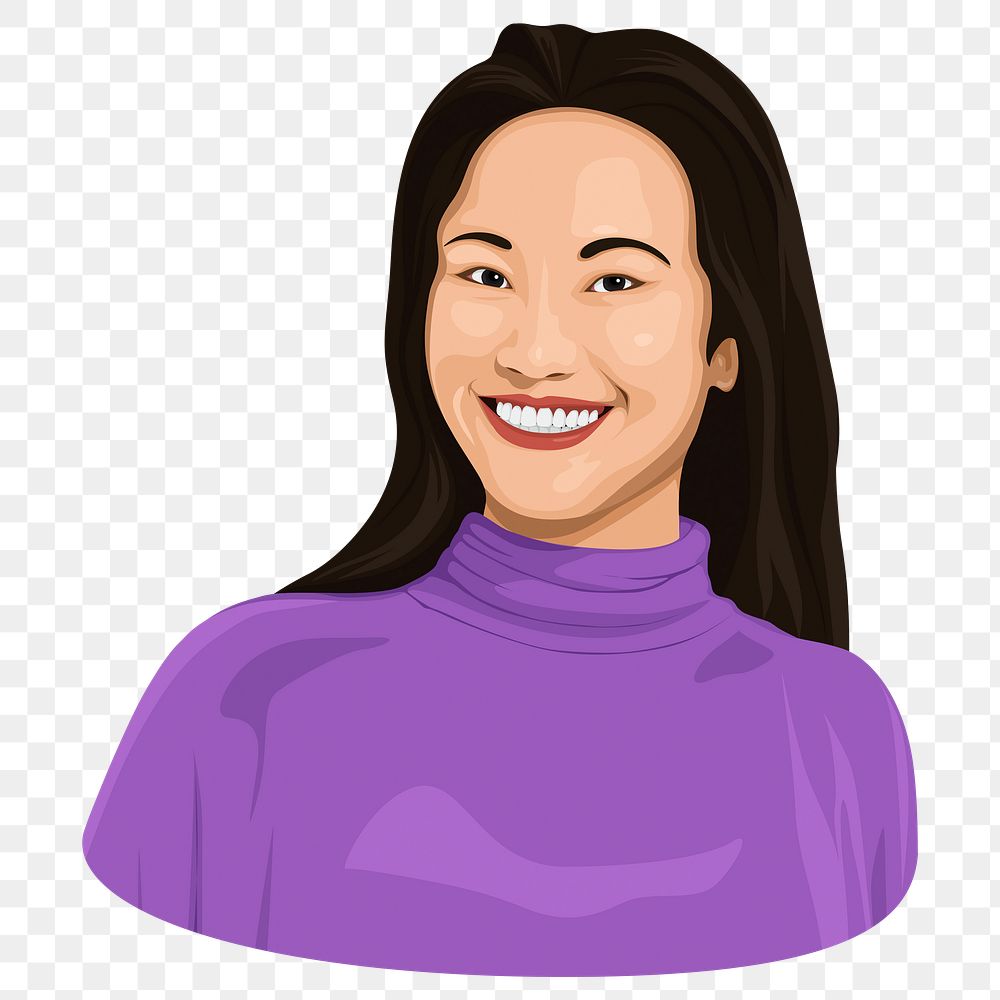 Asian woman png character illustration, transparent background