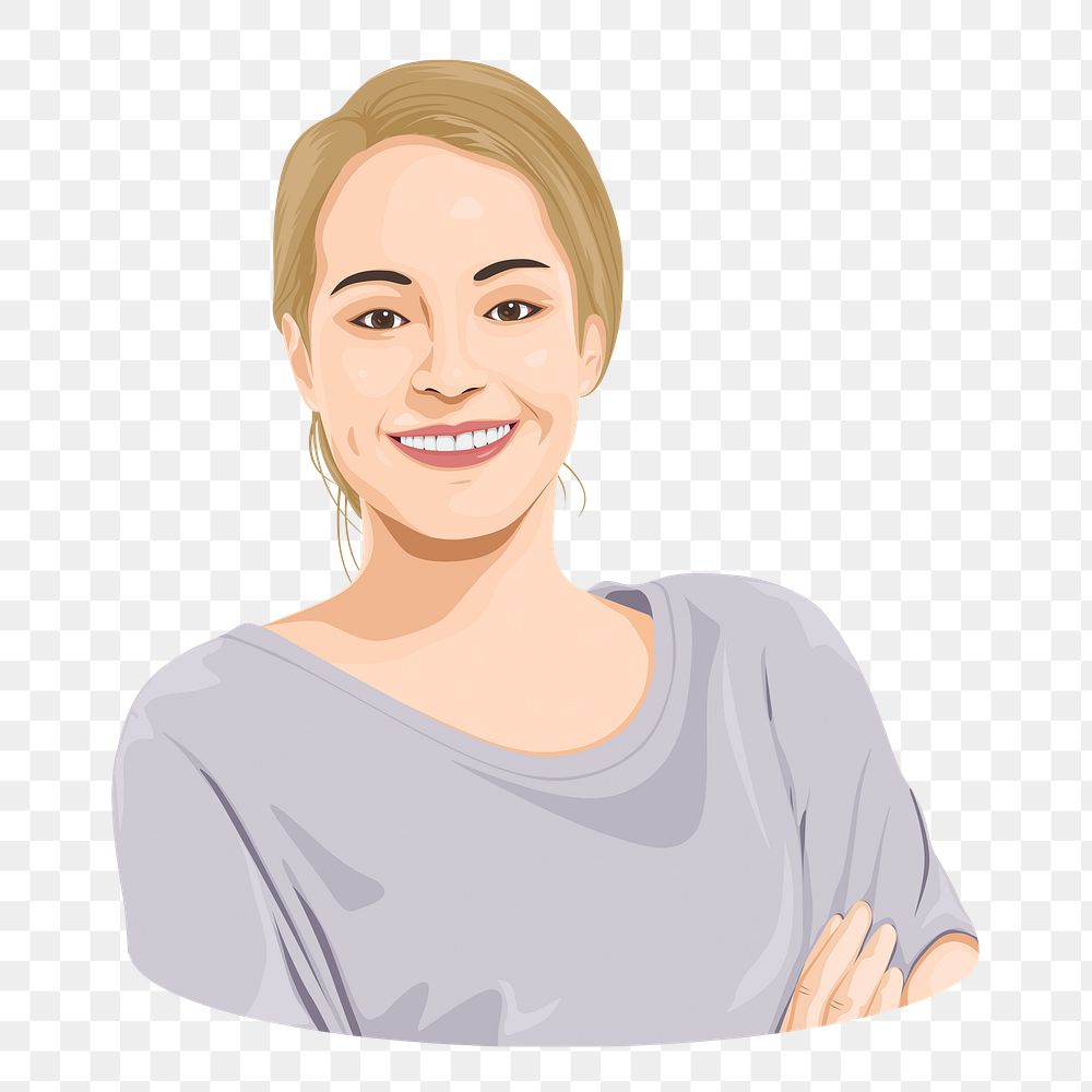 Young woman png character illustration, transparent background
