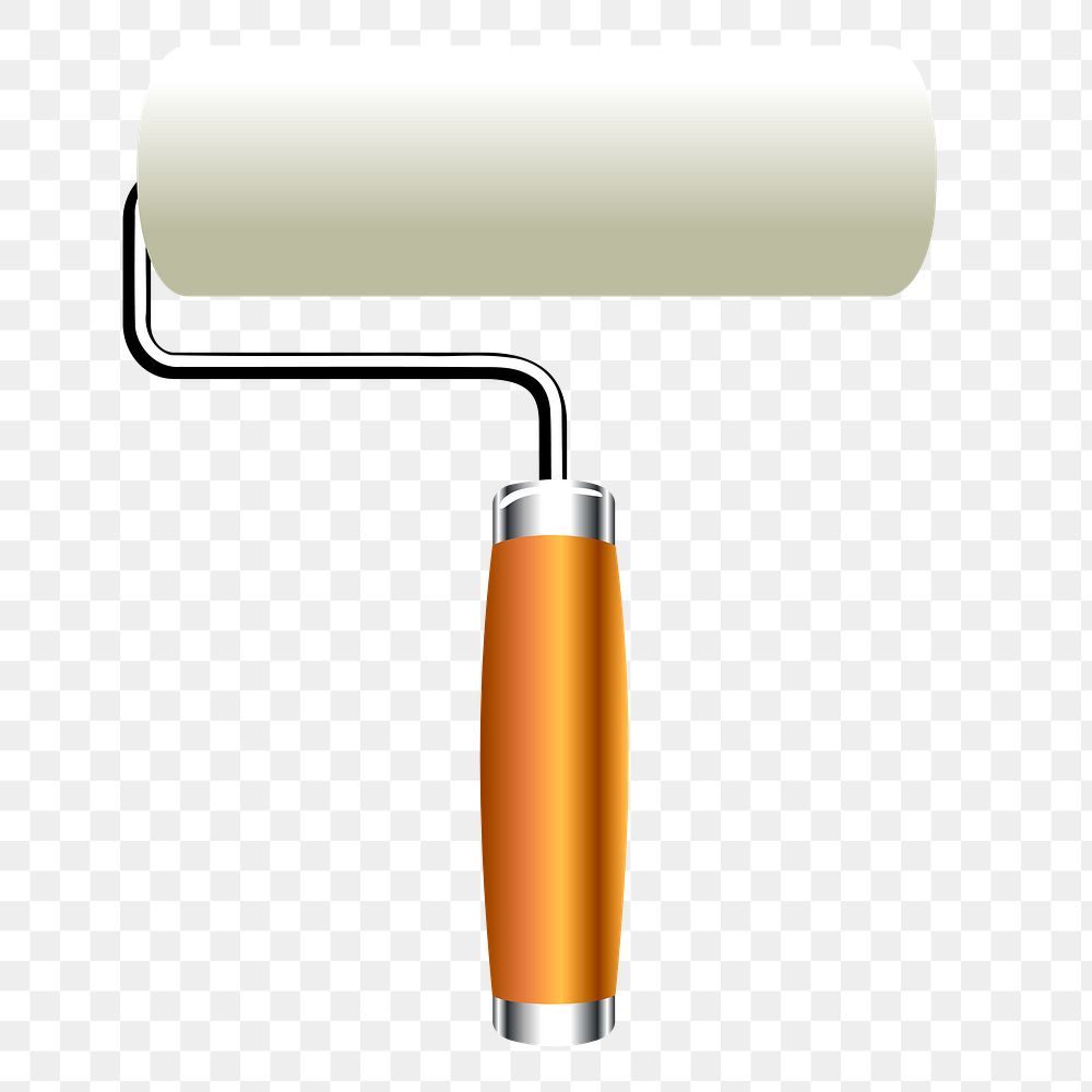 PNG Paint roller clipart, transparent background. Free public domain CC0 image.