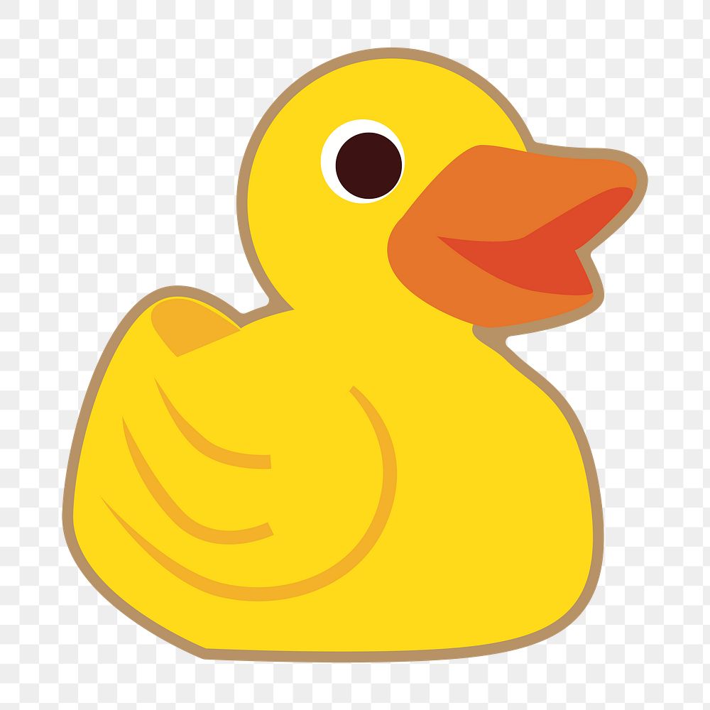 Rubber duck png sticker, transparent background. Free public domain CC0 image.