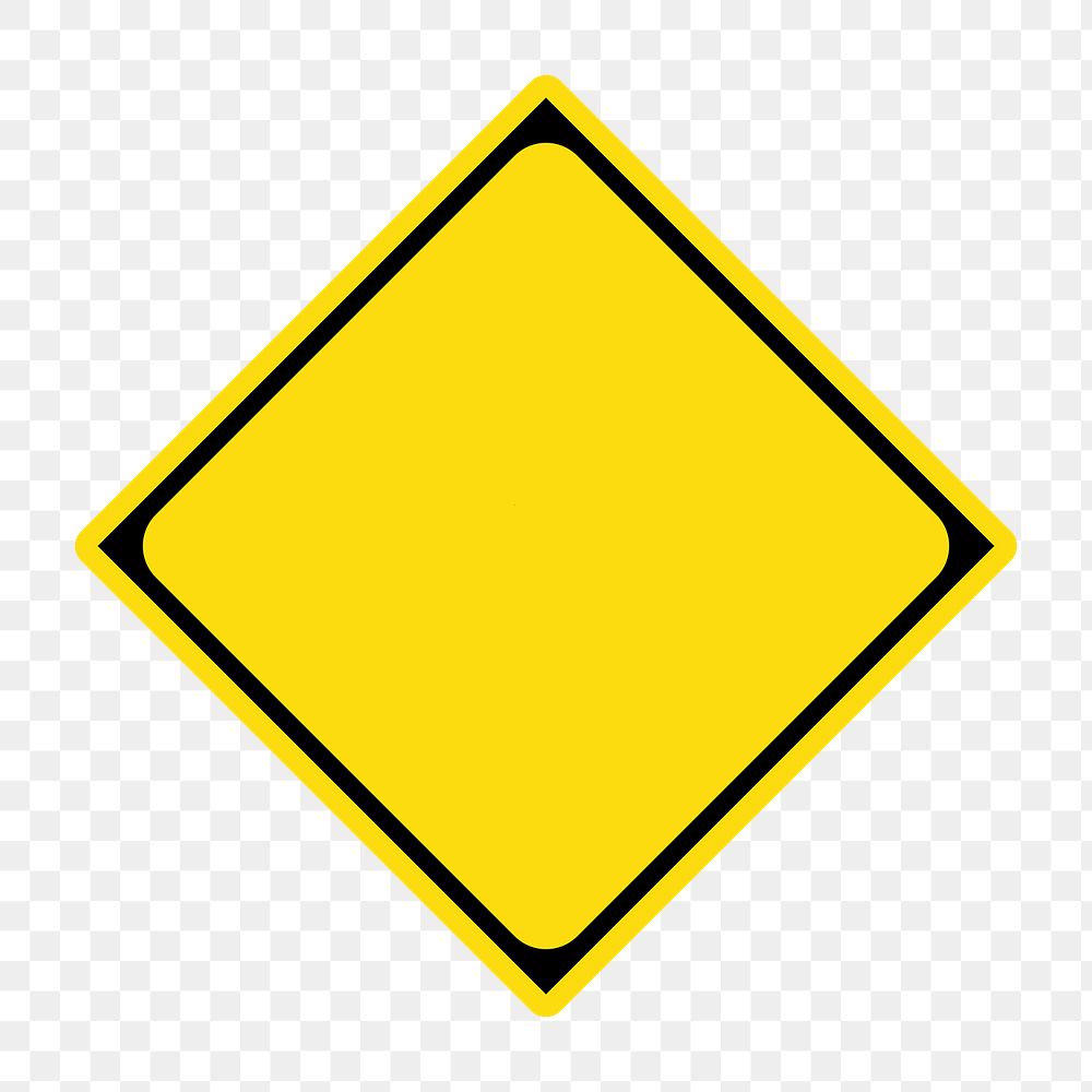 Blank yellow plate sign png sticker, transparent background. Free public domain CC0 image.