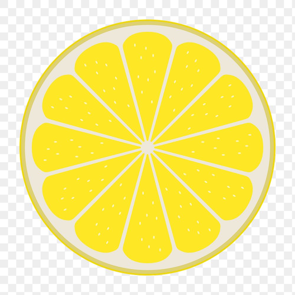 Half lemon png sticker, transparent background. Free public domain CC0 image.