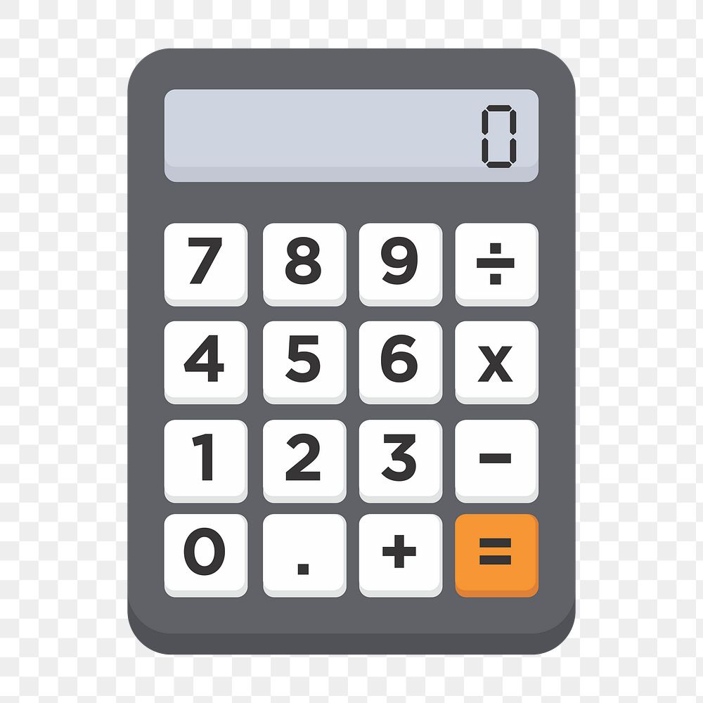 Calculator png sticker, transparent background. Free public domain CC0 image.