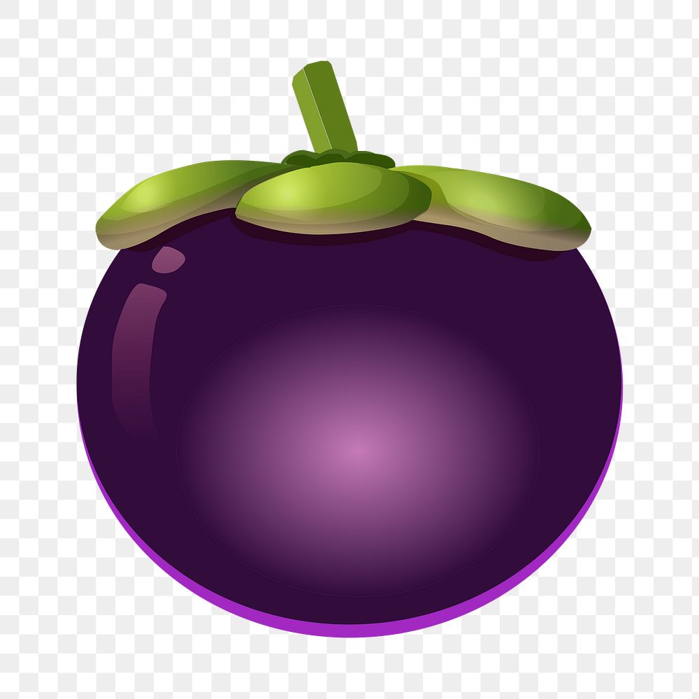 Mangosteen png sticker, transparent background. Free public domain CC0 image.