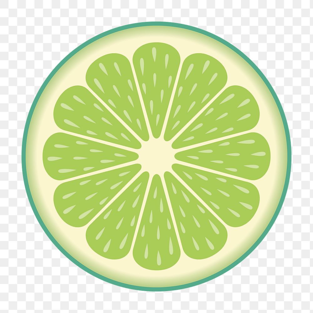 Lime png sticker, transparent background. Free public domain CC0 image.