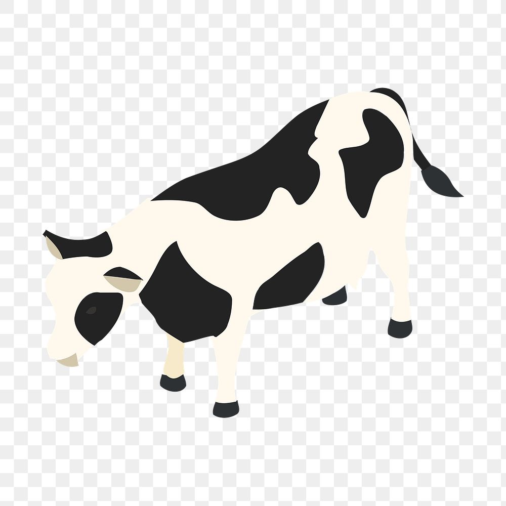 Cow png sticker, transparent background. Free public domain CC0 image.