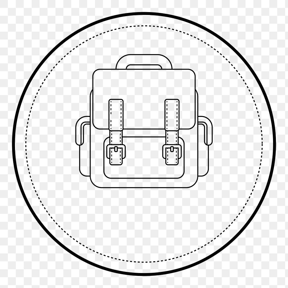 PNG bag logo element transparent background