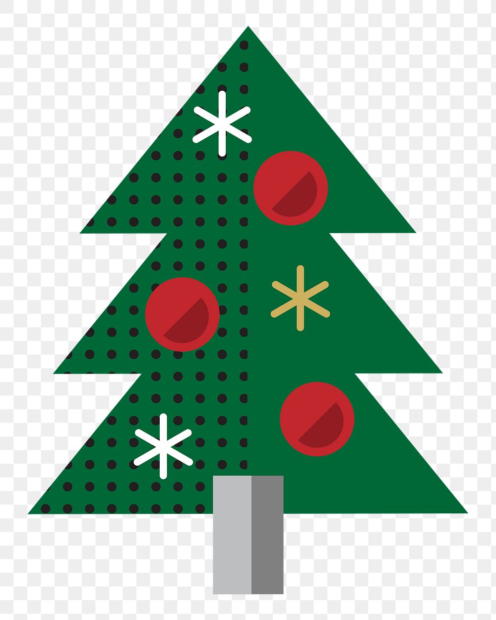 Christmas tree png icon, transparent background
