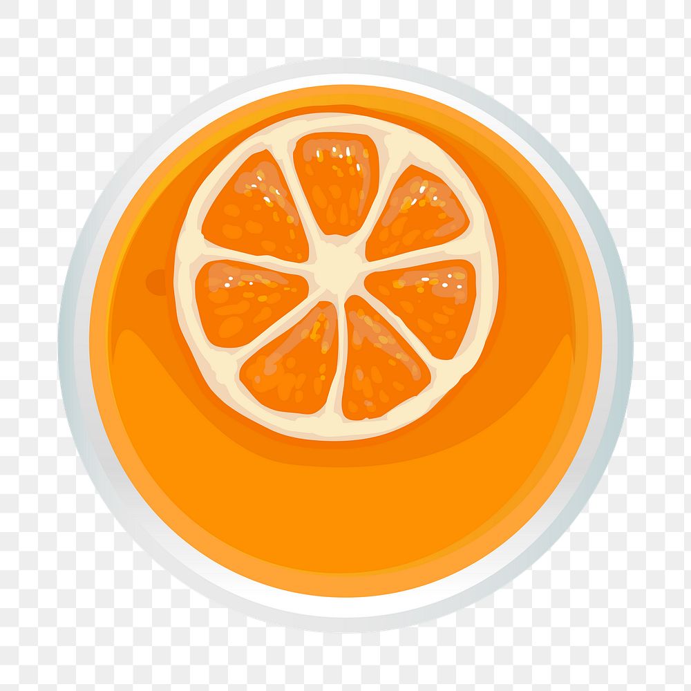 Png Orange Juice element, transparent background