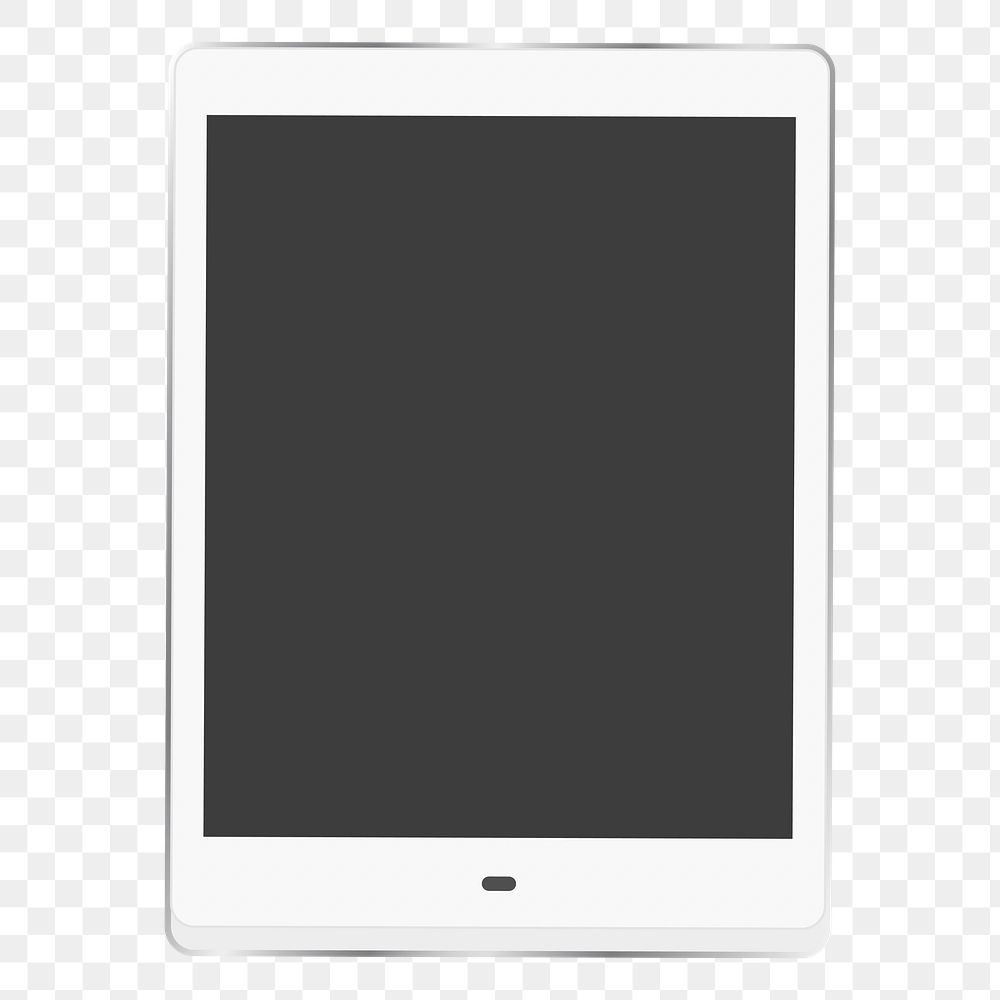 Png digital tablet isolated element, transparent background