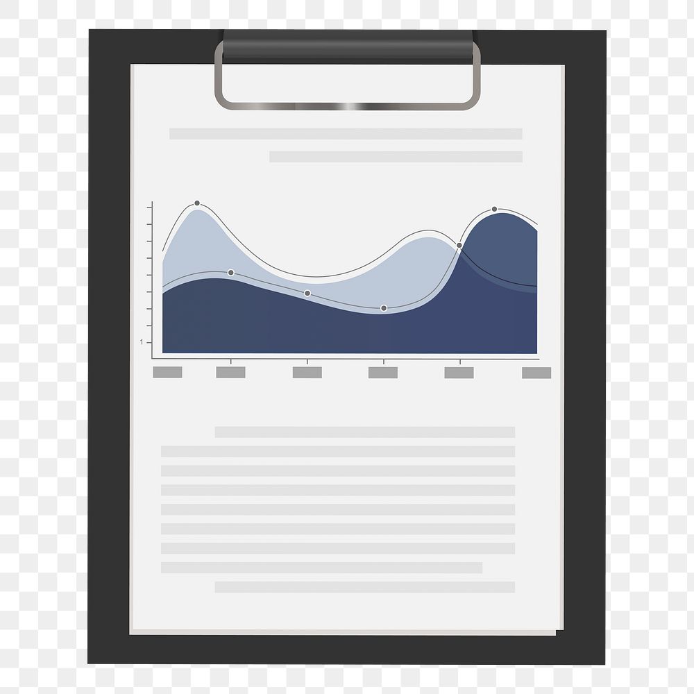 Png Business chart data report information element, transparent background