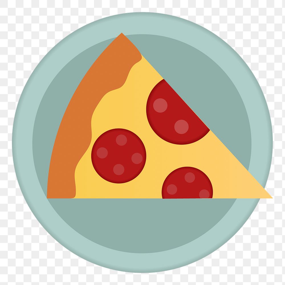 Png Pizza slice illustration element, transparent background