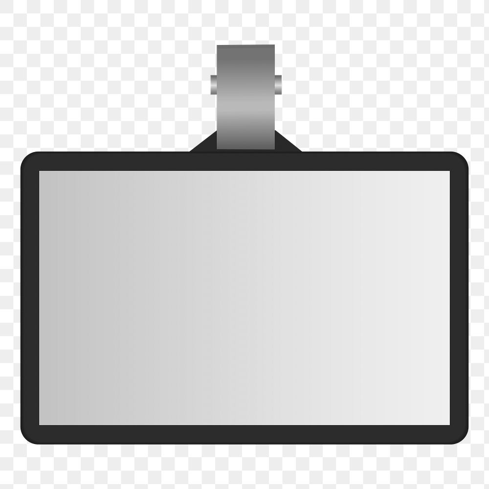 Png cardholder element, transparent background