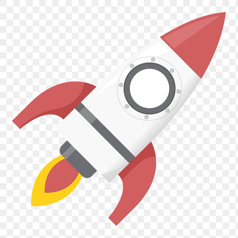 Png rocket element, transparent background