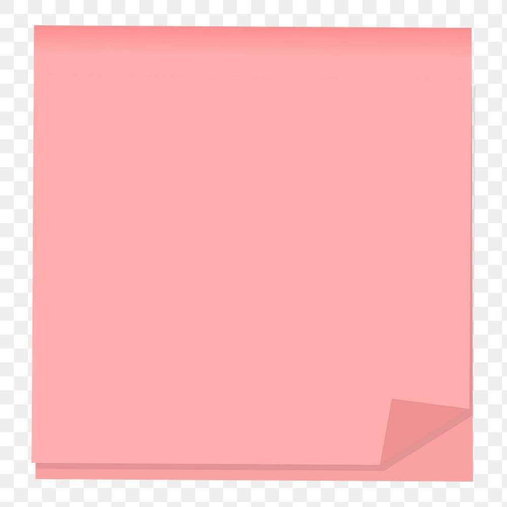 Png reminder note element, transparent background