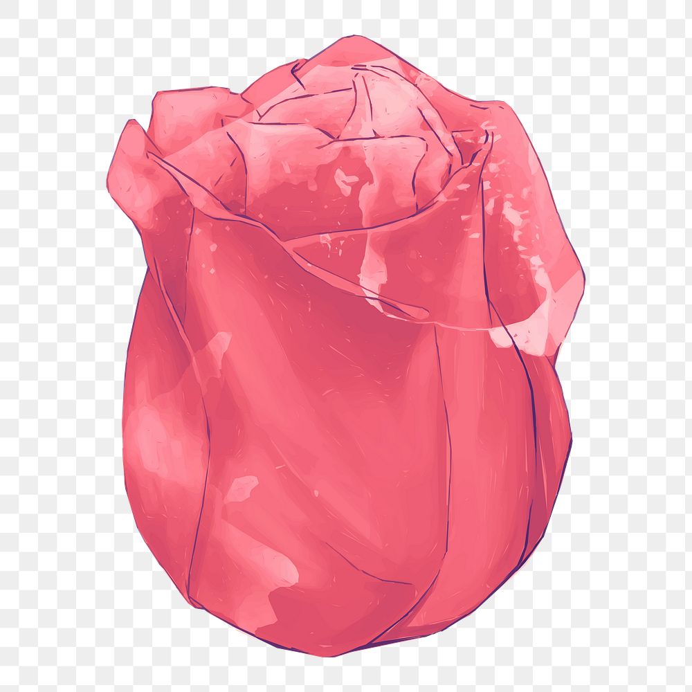 Red rose png illustration, transparent background