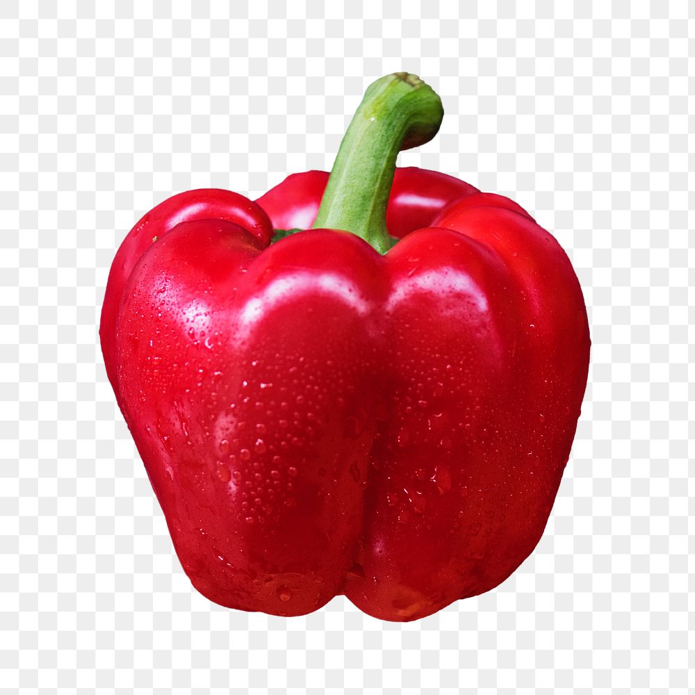 PNG red bell pepper, collage element, transparent background