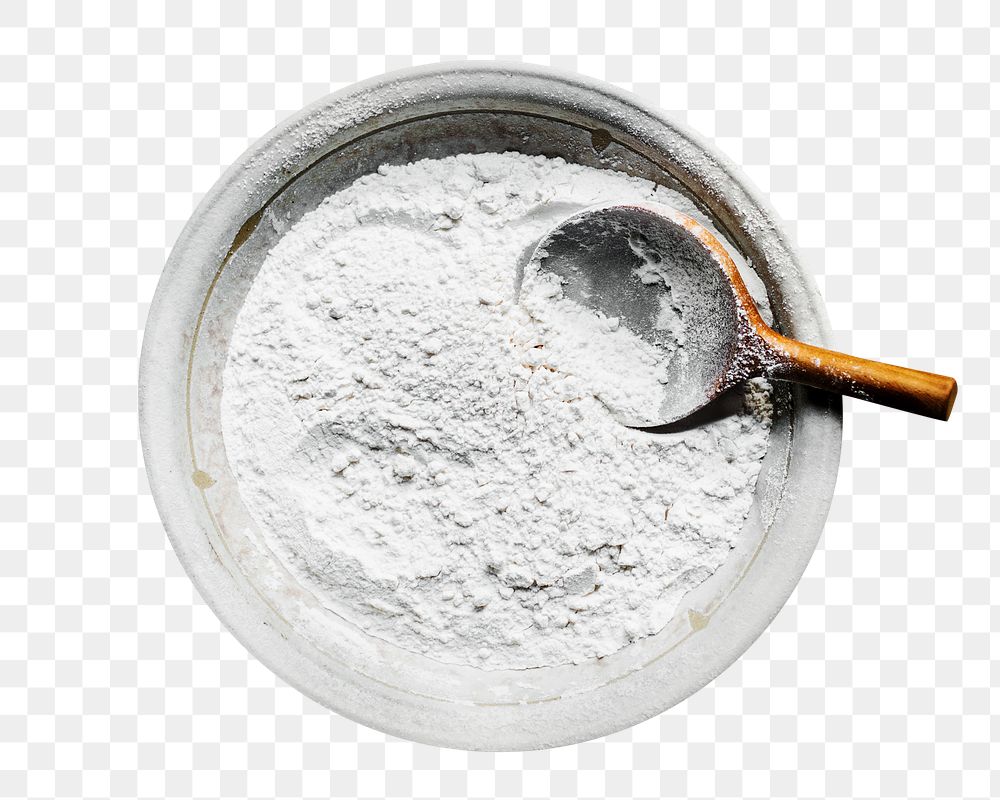 White flour  png, food element, transparent background
