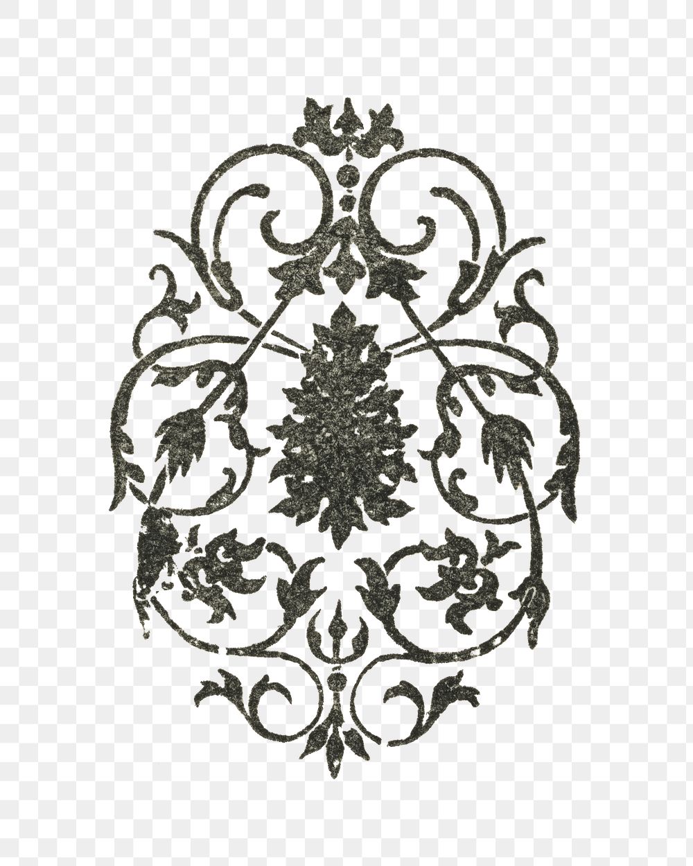 Gothic ornament png, transparent background