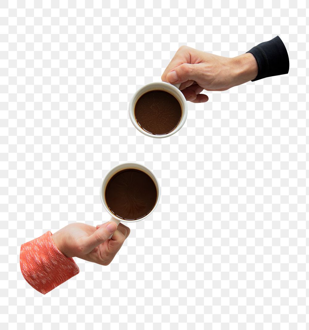 Hand holding png coffee cup transparent background