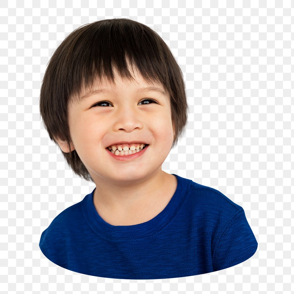 Asian kid png element, transparent background