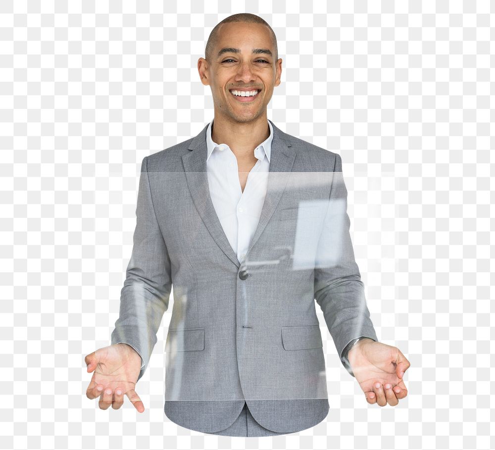 Businessman png element, transparent background