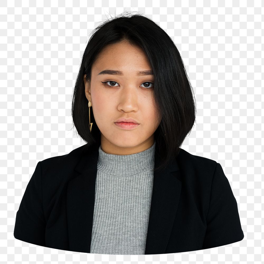 Asian Businesswoman png, transparent background