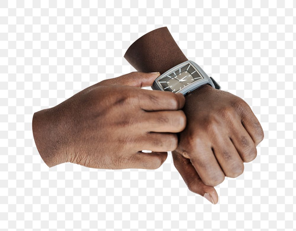 Hand adjusting watch png transparent background