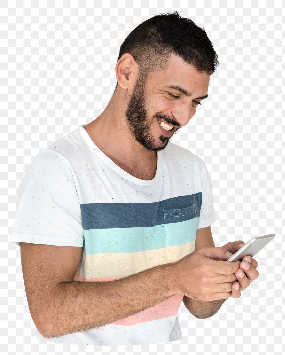 Happy man png element, transparent background