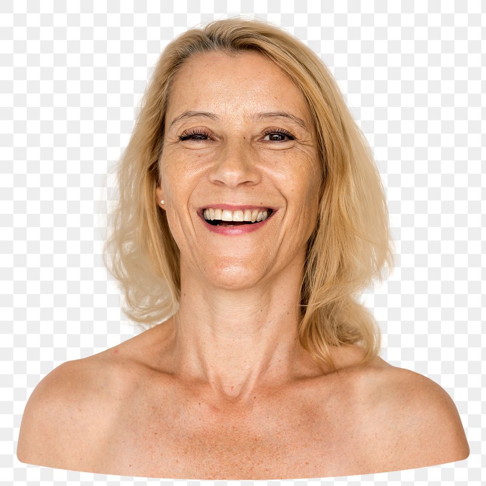 Senior woman png element, transparent background