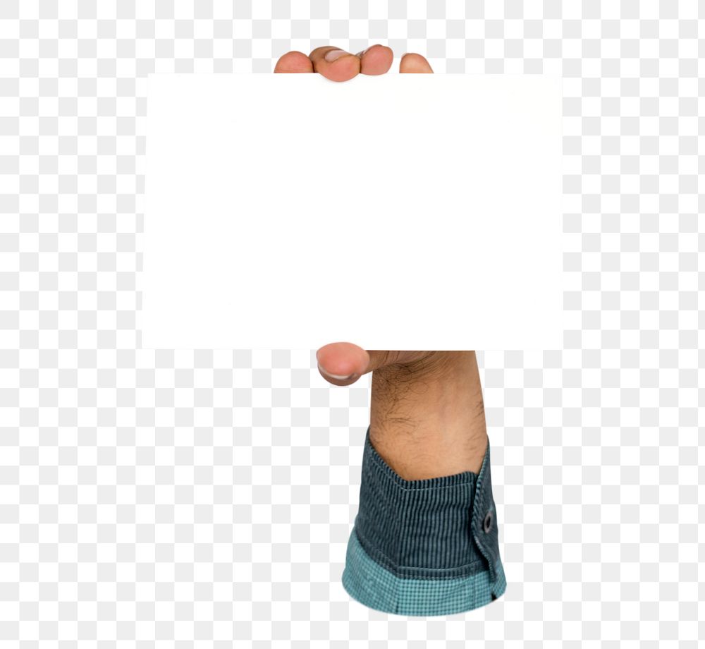 Hand holding png sign transparent background